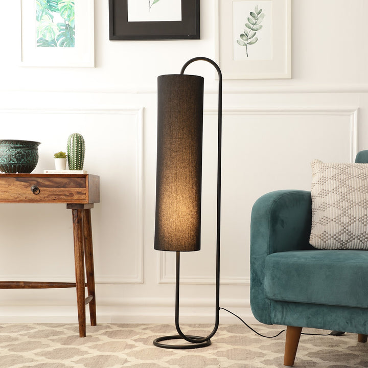 Expobazaar Graceful Curve Black Floor Lamp