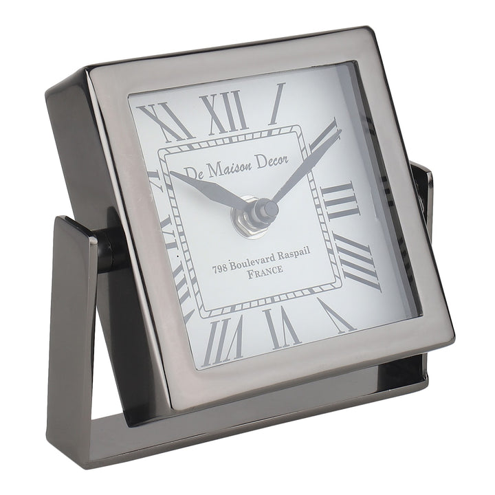 Expobazaar Time's Canvas ( Medium ) Black Iron Table Clock