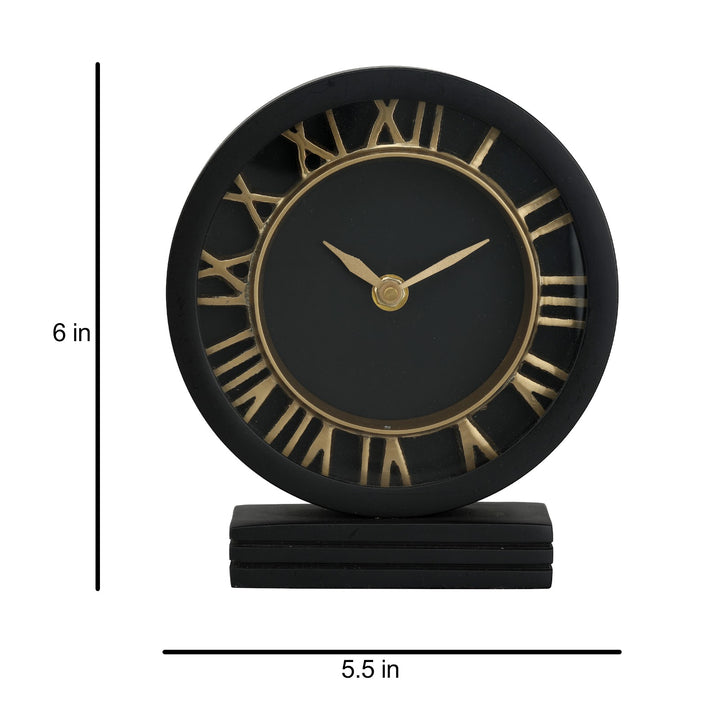 Expobazaar The Timepeice Black Table Clock