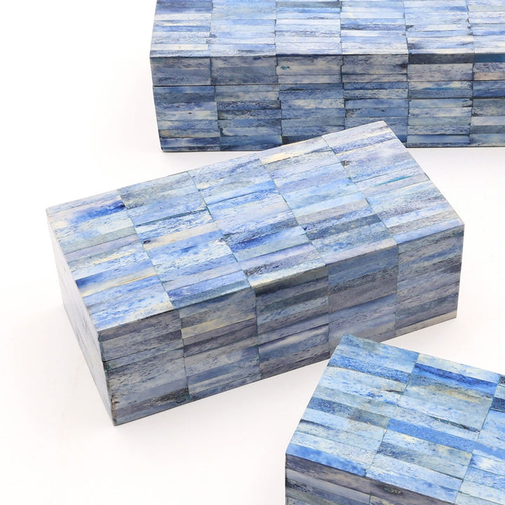 Indigo Inlay Decorative Storage Box Medium