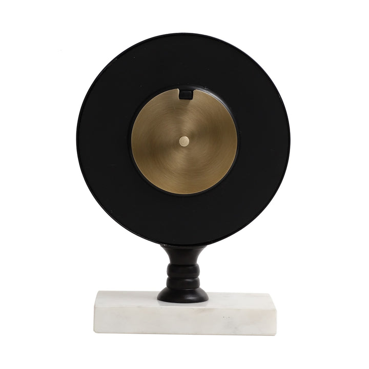 Expobazaar Seraphic Marble Timepiece In Black Clock