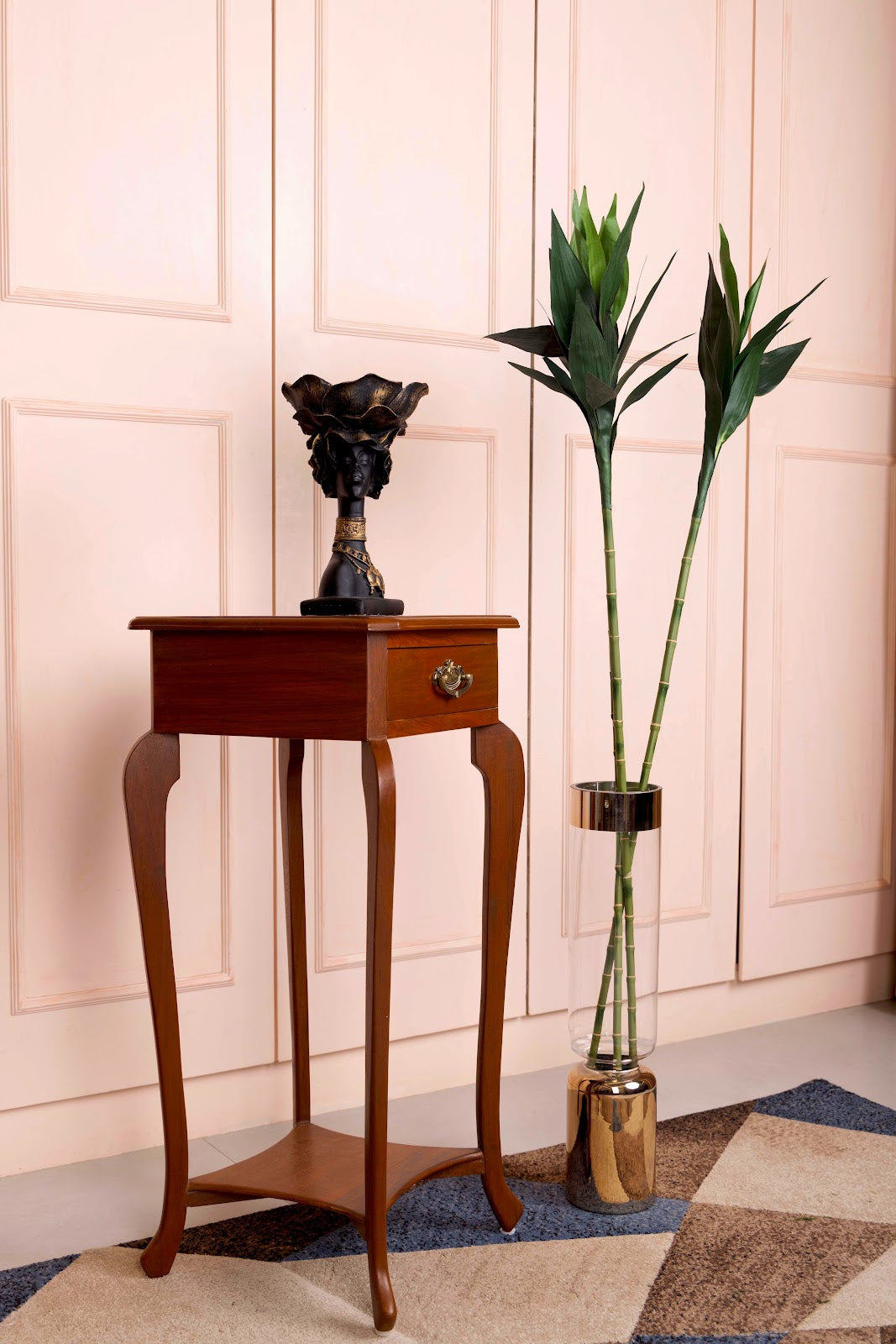 Expobazaar Modern Bamboo Stems in Decorative Glass Vase