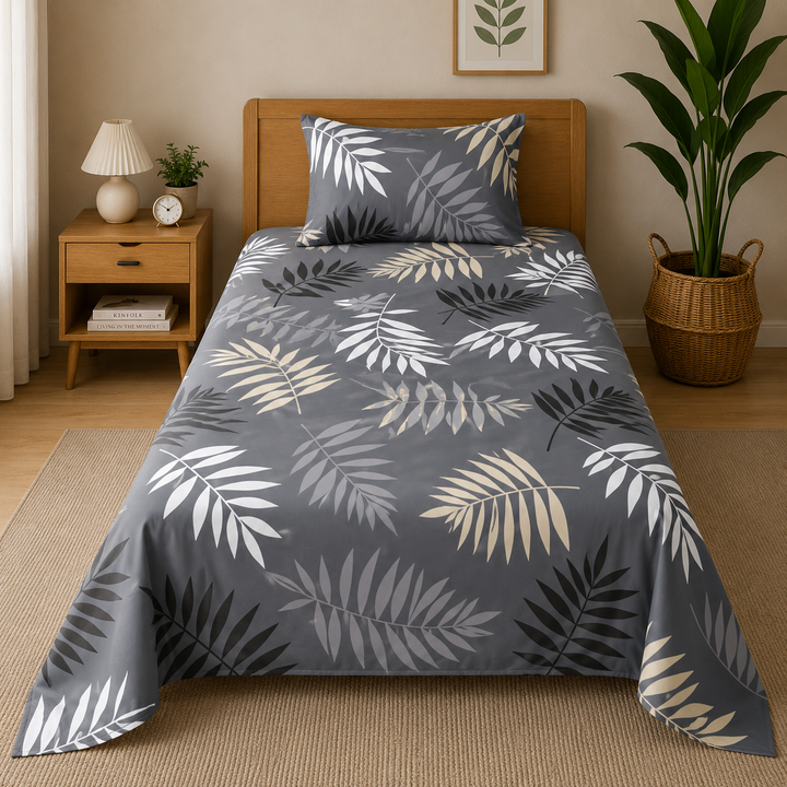 Kids Playful Floral Print Bedsheet