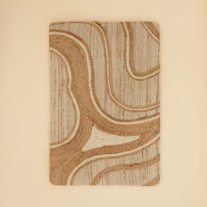 Organic Waves Jute and Wool Wall Art, View 3