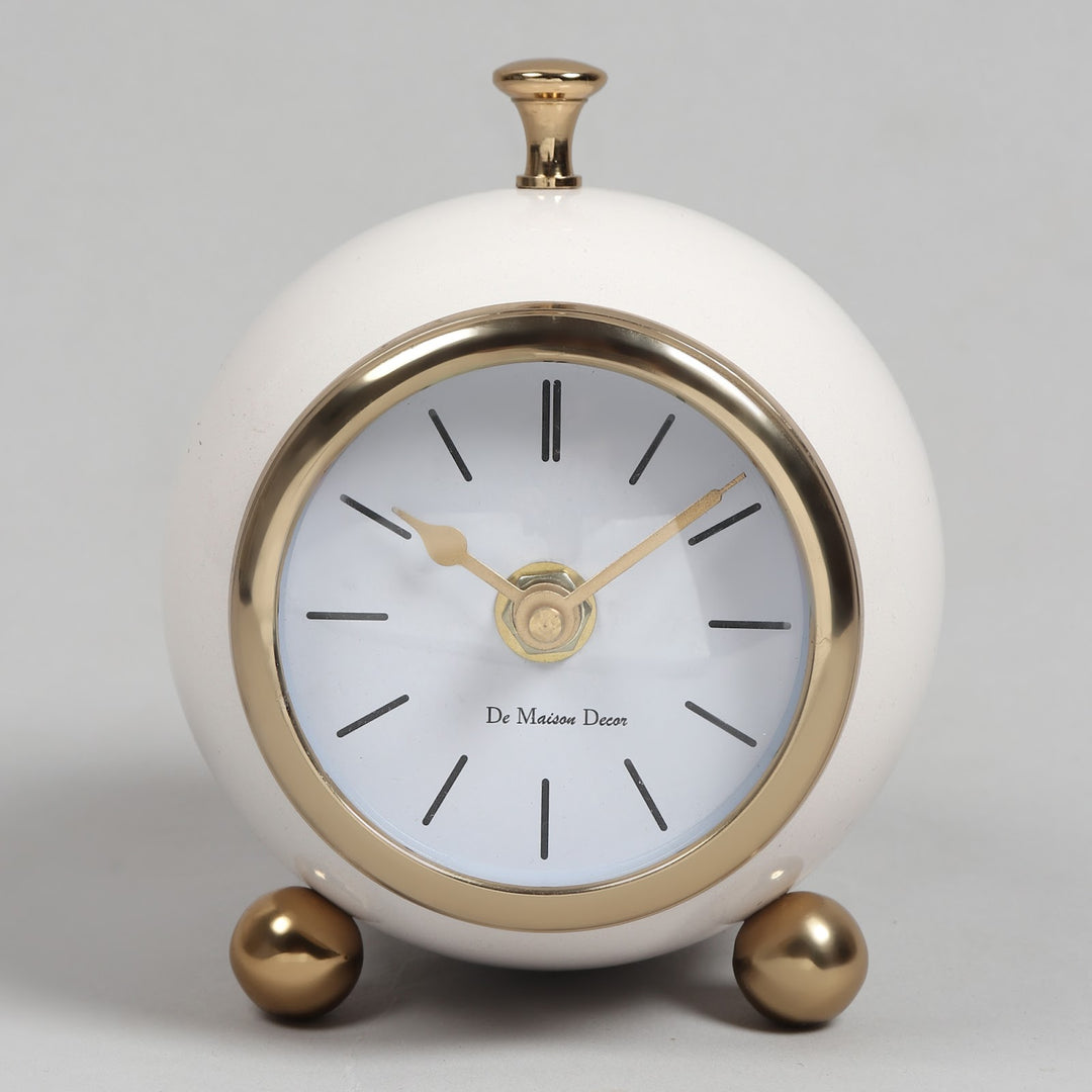 Expobazaar Sphere TimeKeeper table clock in White