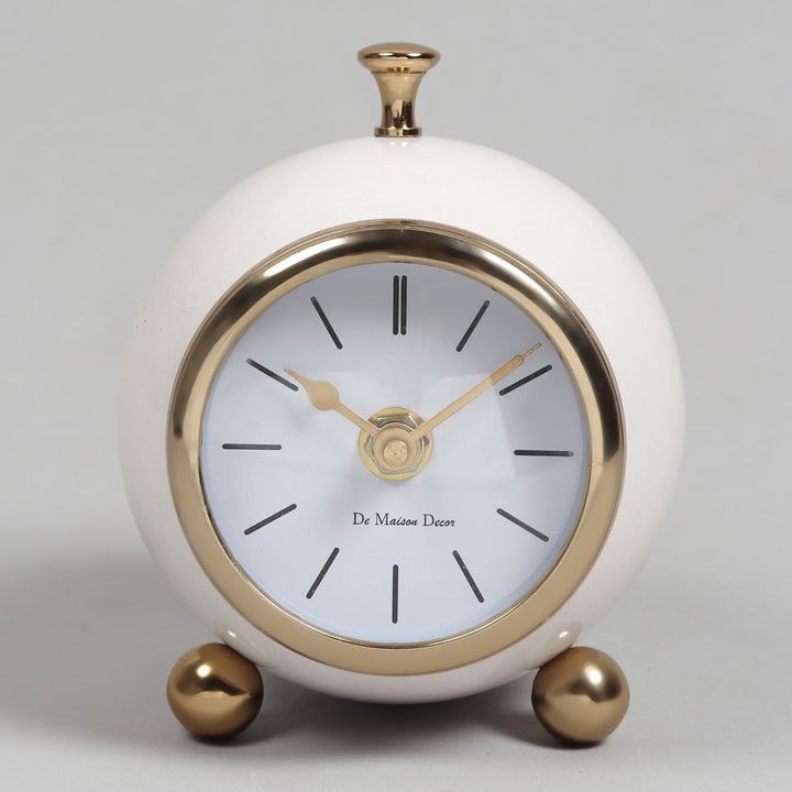 Expobazaar Sphere TimeKeeper table clock in White