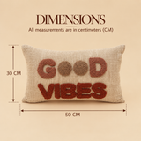 Good Vibes Tufted Lumbar Cushion, Rust