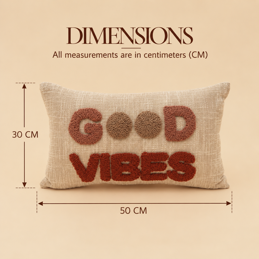 Good Vibes Tufted Lumbar Cushion, Rust