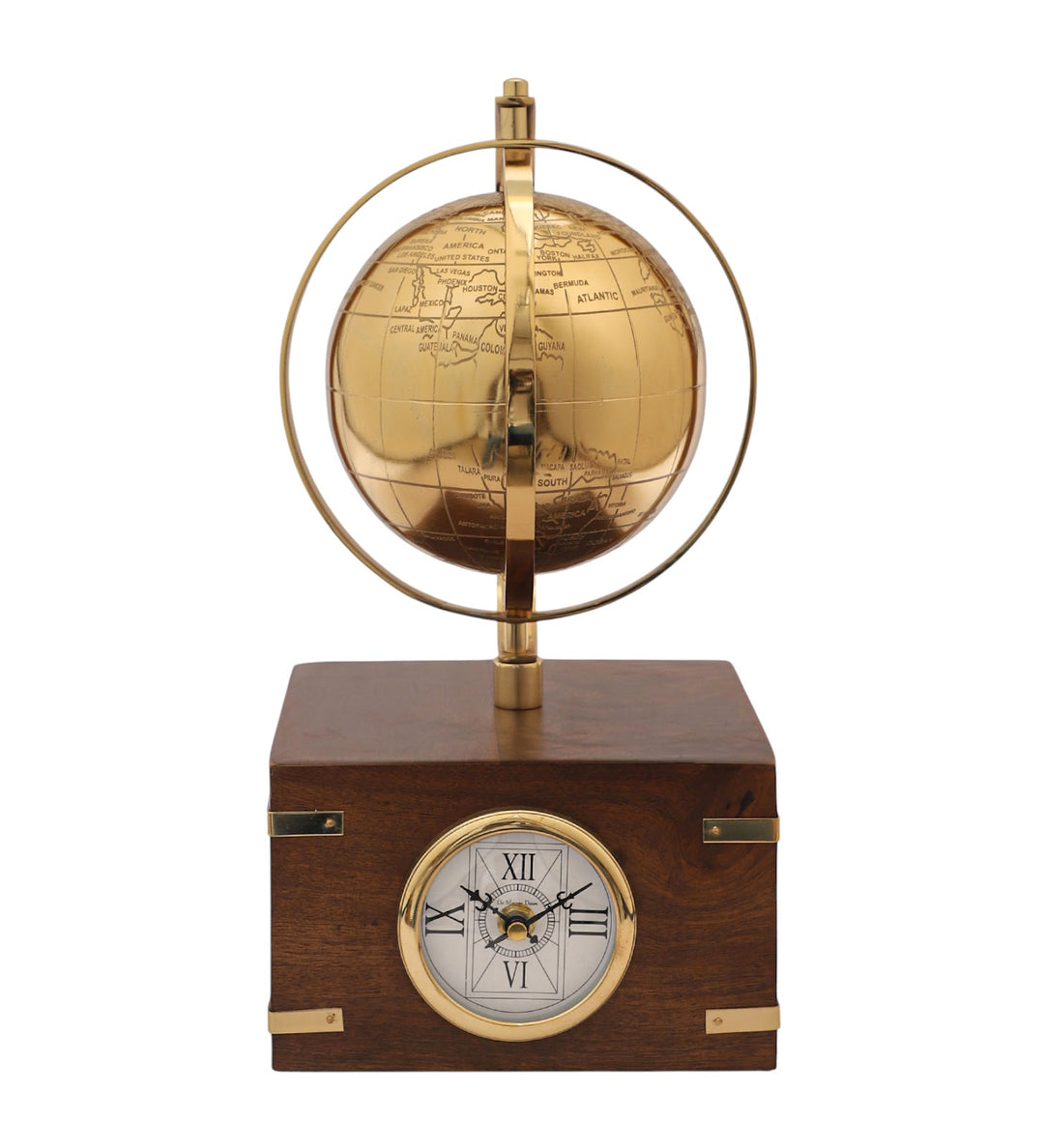 Expobazaar Atlasphere Gold Table Clock