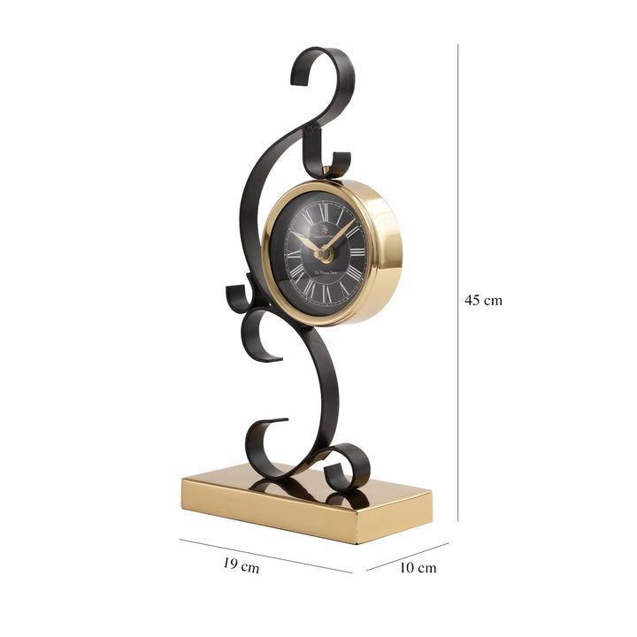 Expobazaar Black Round  Stellar Mirage Desk Clock