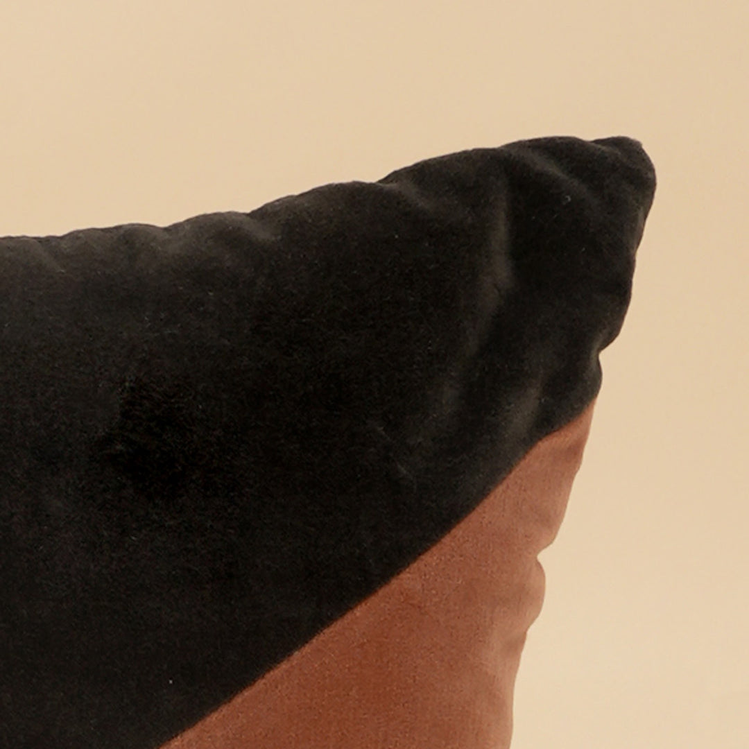 Colour Block Cotton Velvet Cushion, View 4