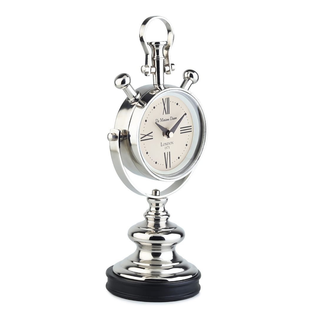 Expobazaar Aristotime Table Clock In Silver