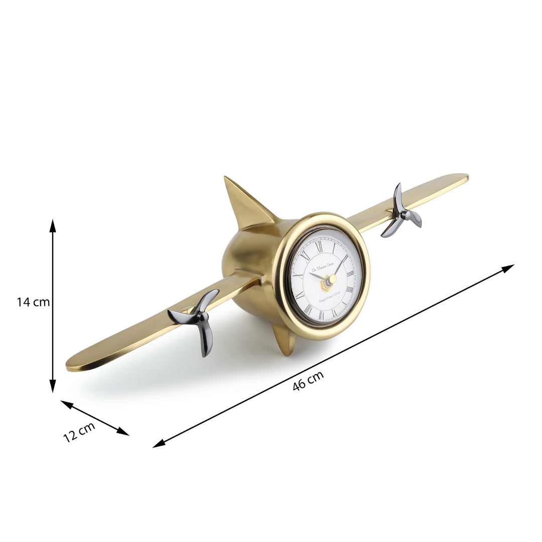Expobazaar Jettison Table Clock In Gold