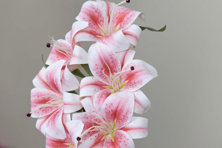 Expobazaar Elegant Artificial Lily Flower Bunch for Home Decor