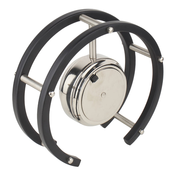 Expobazaar Luna Serenade Silver Steel Table Clock