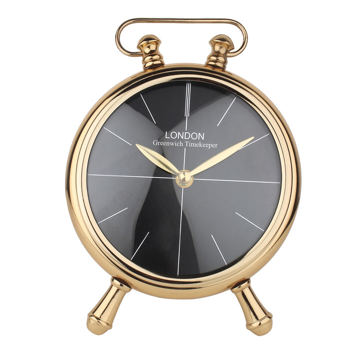 Expobazaar Essence Desk Gold Steel Table Clock
