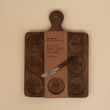 Large mango wood cheese board with knife