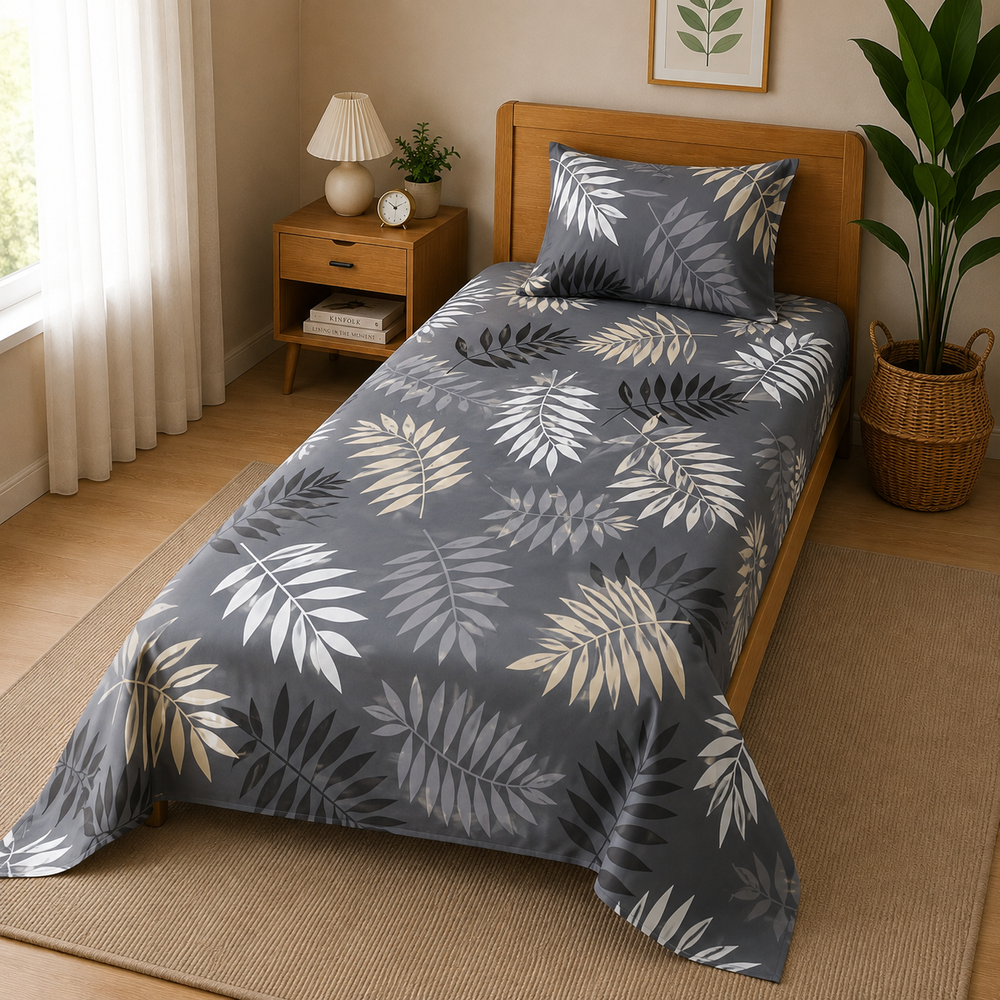 Kids Playful Floral Print Bedsheet