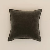 Pickle Green Velvet Blanket Stitch Cushion