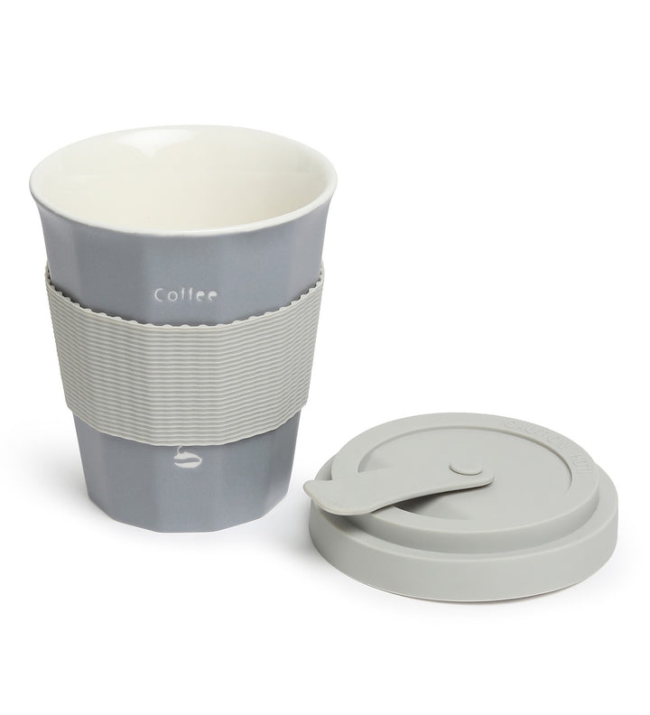 Milo Happy Ceramic Coffee Tumbler with Lid and Strap Blue view 6