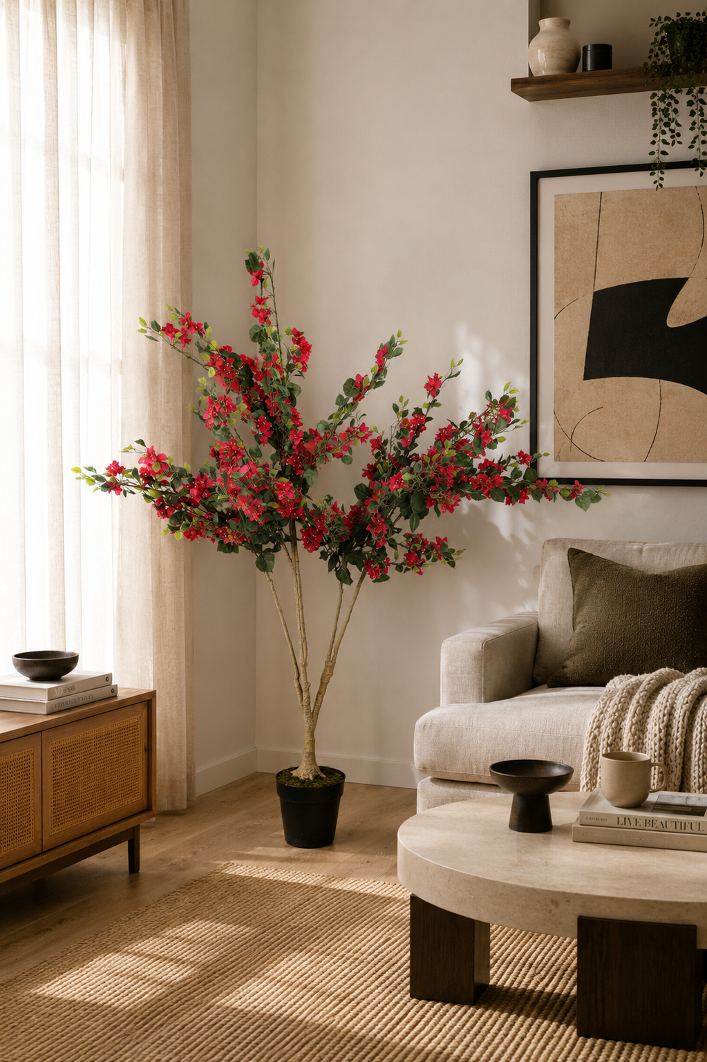 Expobazaar Vibrant Bougainvillea Tree for Elegant Home Décor With Pot