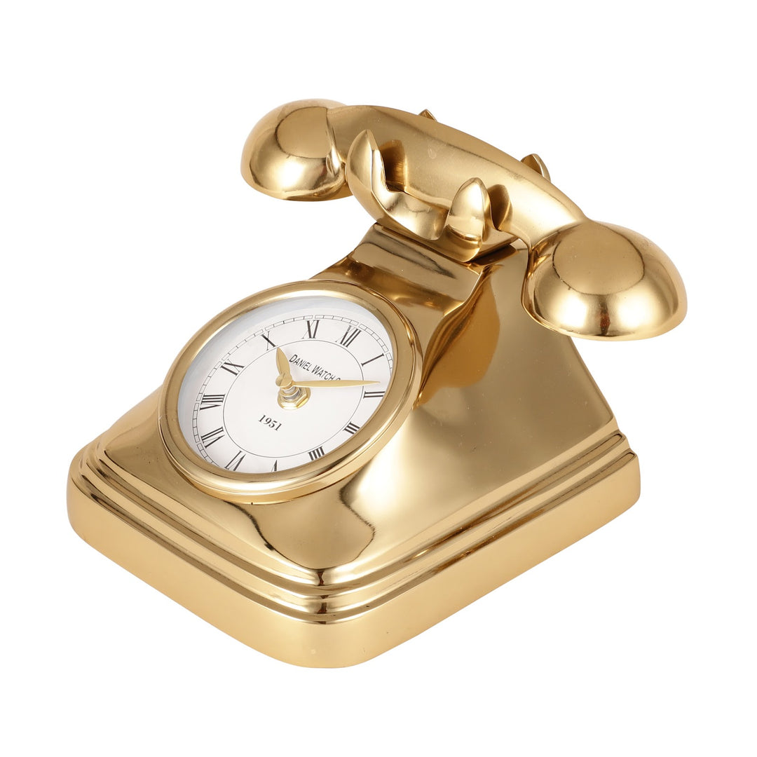 Expobazaar Dialtime Table Clock In Gold Finish