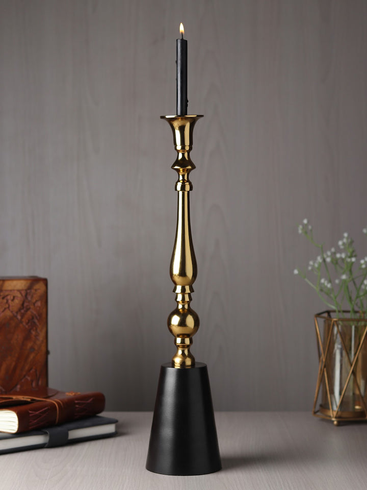 Expobazaar Valora Gold Candle Holder Large