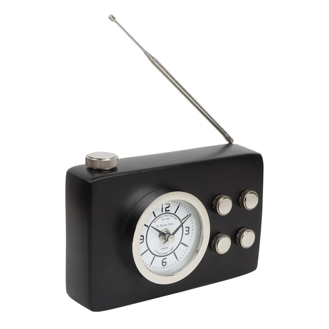 Expobazaar Broadcaster Table Clock in Black