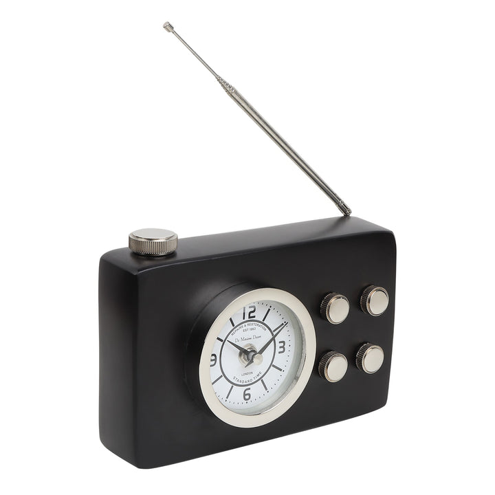 Expobazaar Broadcaster Table Clock in Black