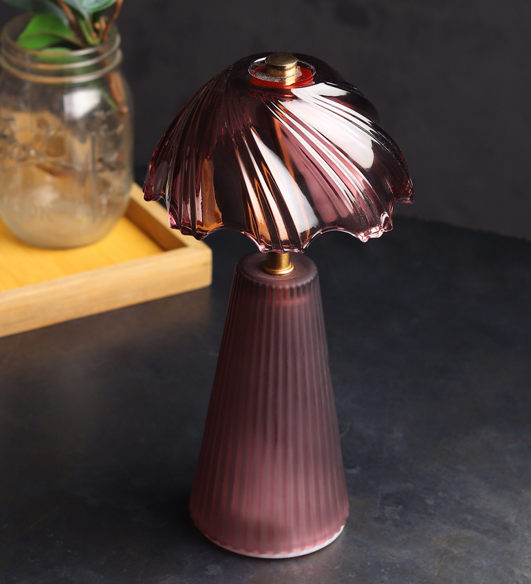 Calista Crystelle Sculpted Glass Table Lamp Style 2 view 1