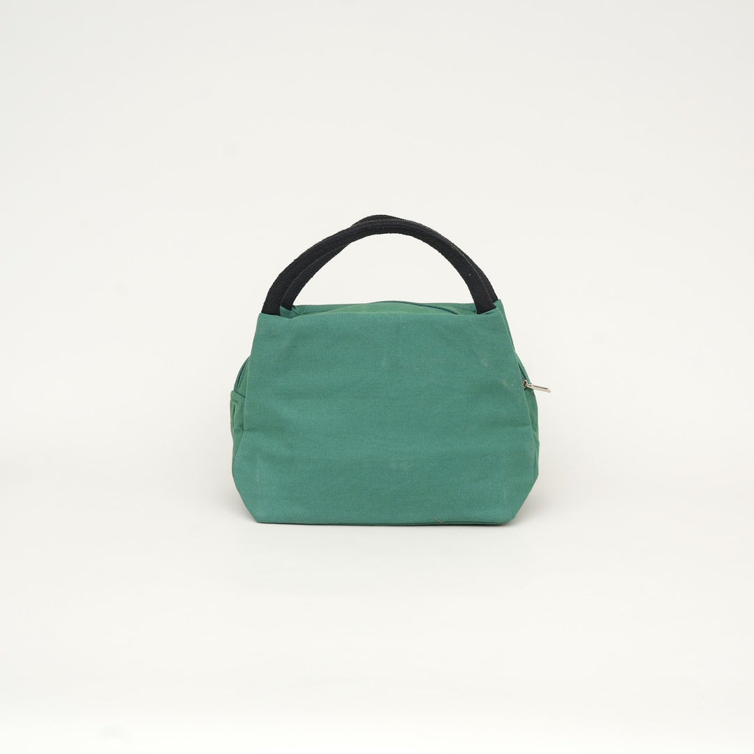 Thermal Insulated Canvas Lunch Bag, Sea Green