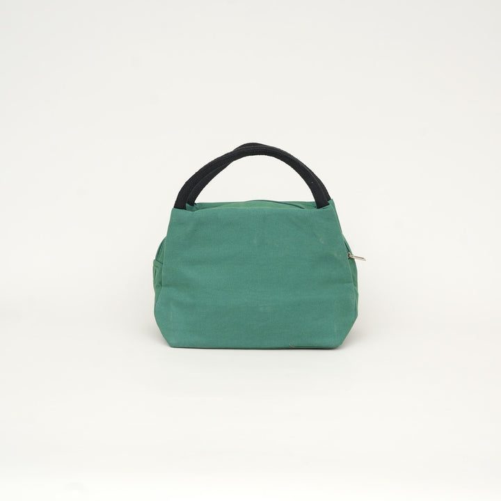 Thermal Insulated Canvas Lunch Bag, Sea Green