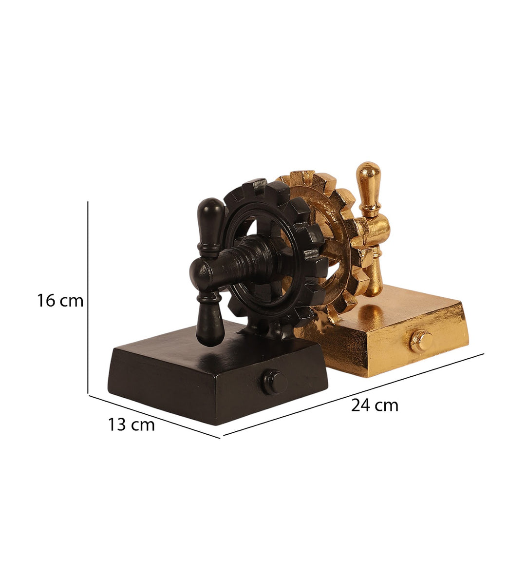 Expobazaar The Gearlock Bookend Gold & Black