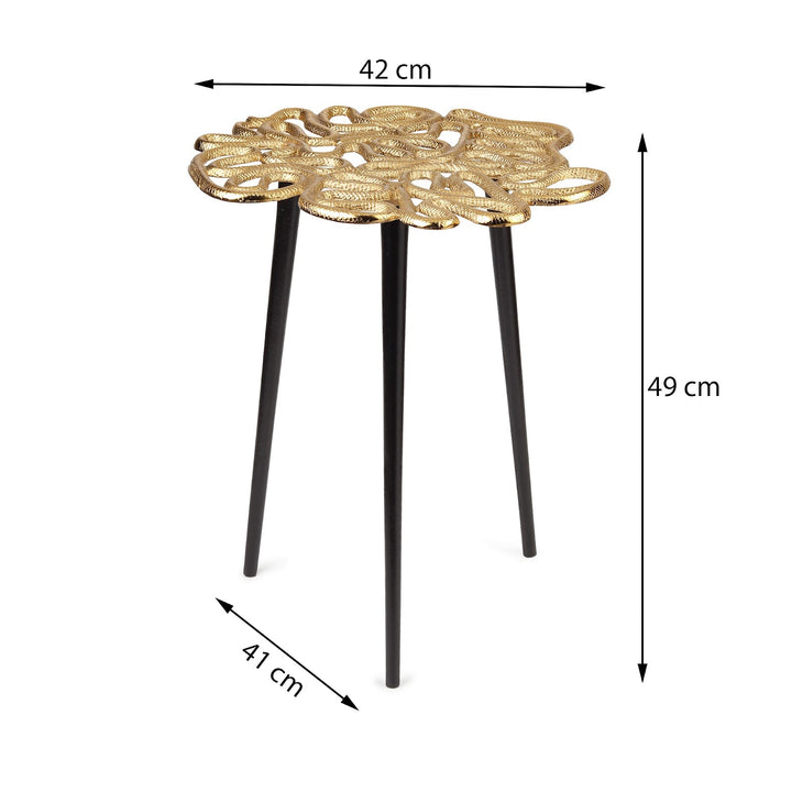 Expobazaar Sliitherin's end Table in Gold