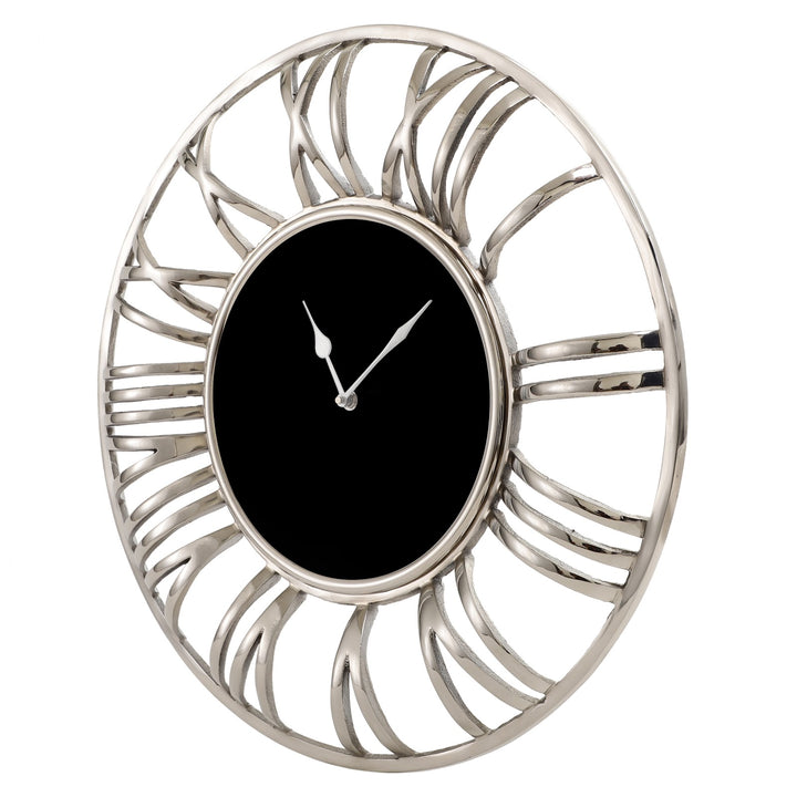 Expobazaar Black Round Wall Aether Clock