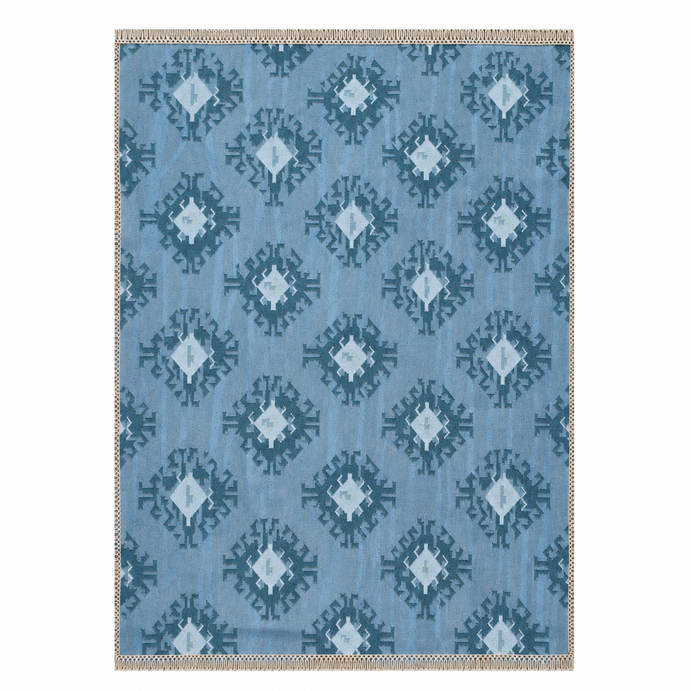Expobazaar handwoven wool patch kilim rug VCD-10050