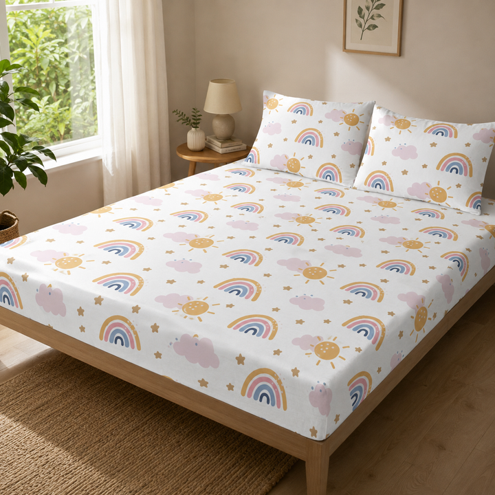 Kids Playful Space Print Bedsheet