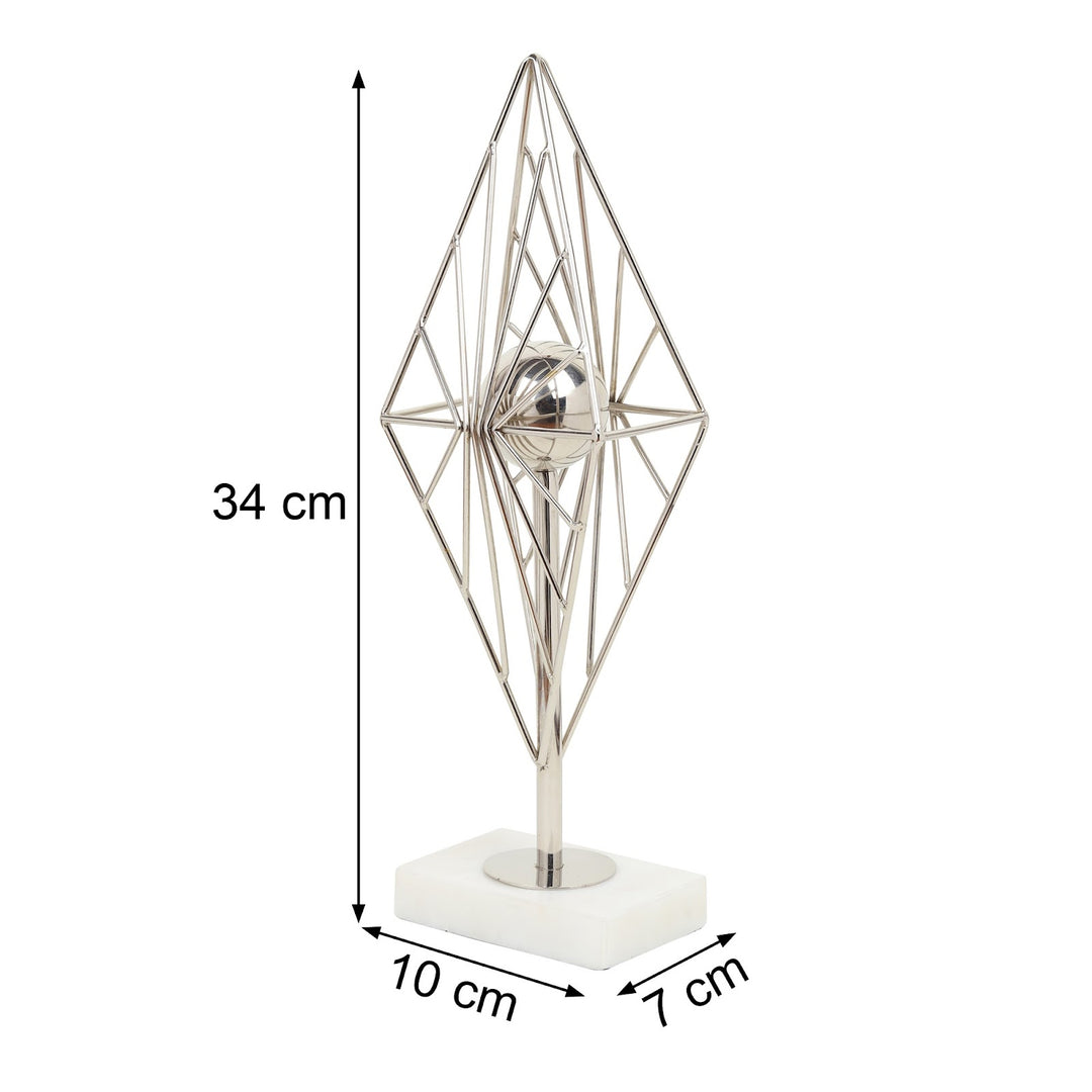 Expobazaar Diamond Prism Decor in Silver