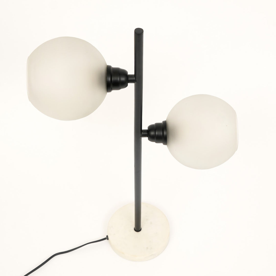 Marble & Glass Table Lamp for Living Room & Bedroom view 3