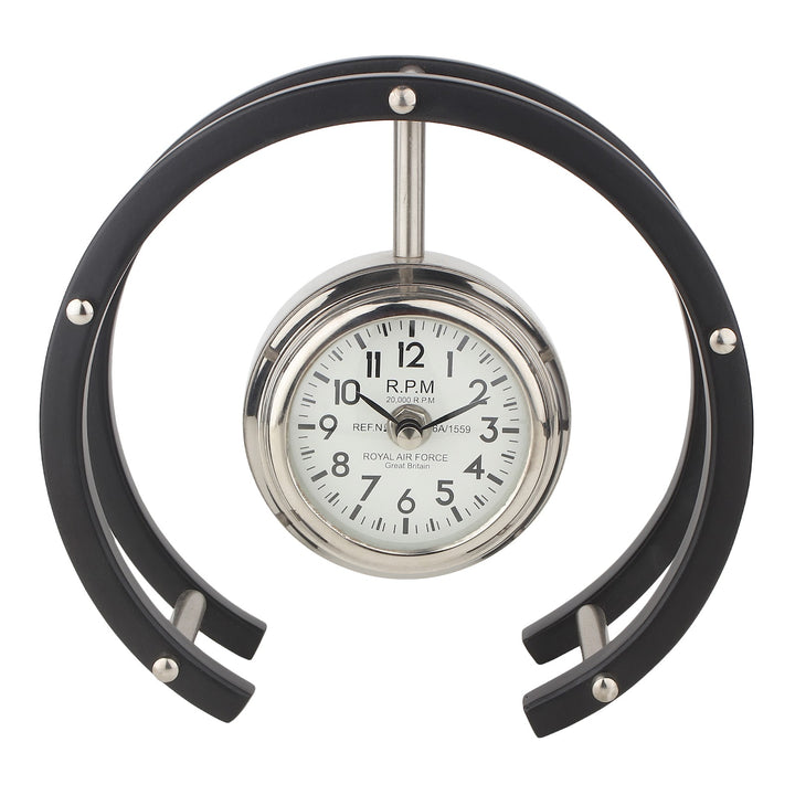 Expobazaar Luna Serenade Silver Steel Table Clock