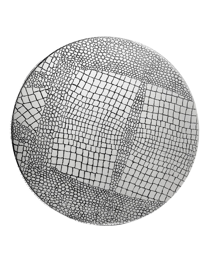 Expobazaar Viotto Croc Pattern Side Table in Silver