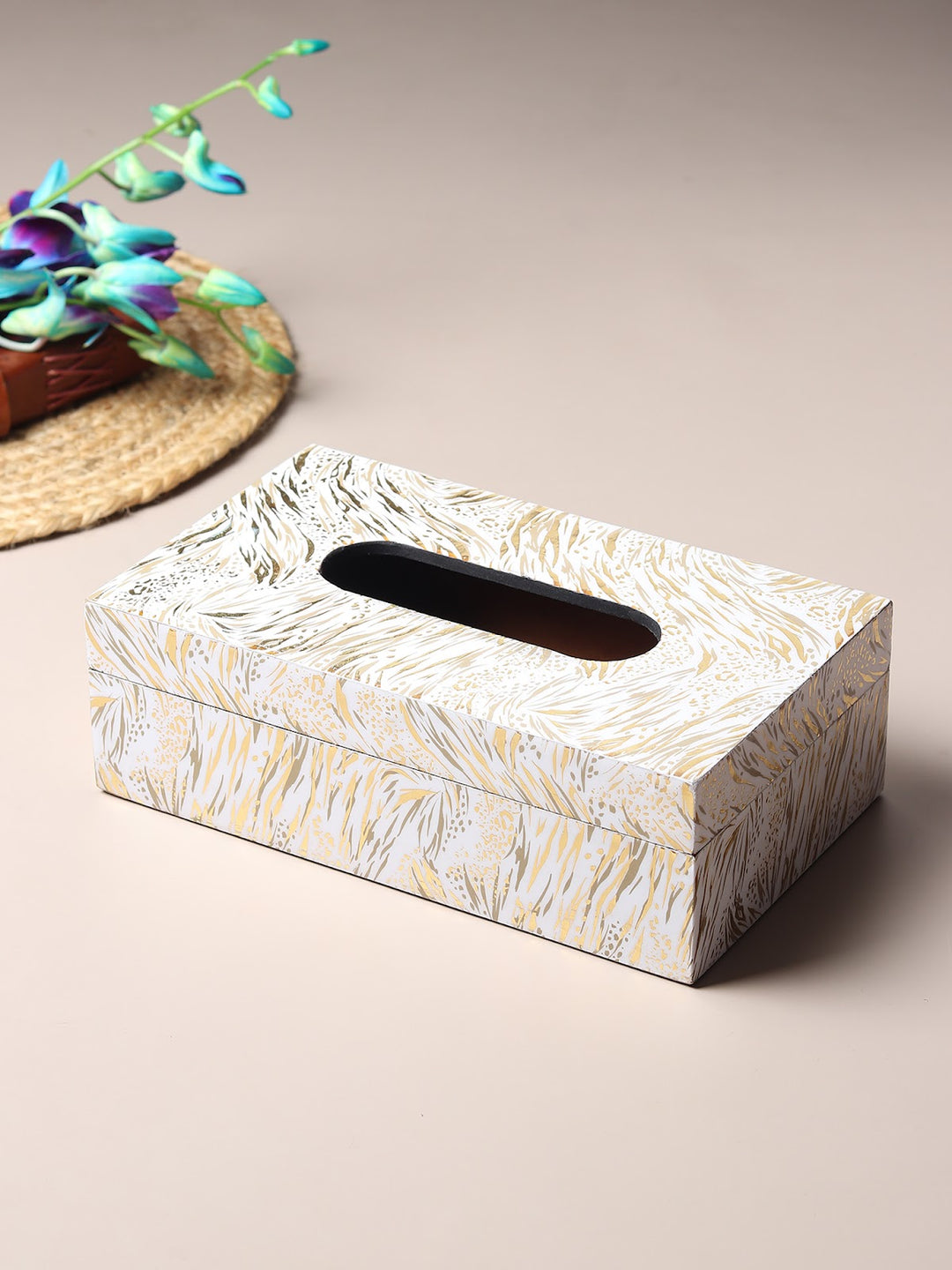 Expobazaar Zivra Gold Tissue Box