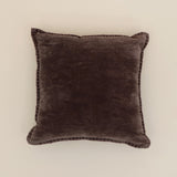 Tobacco Velvet Blanket Stitch Cushion