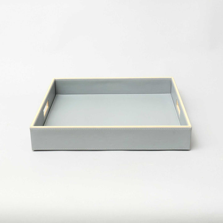 Square Grey Tray with Convenient Built-In Grips for Easy Handling