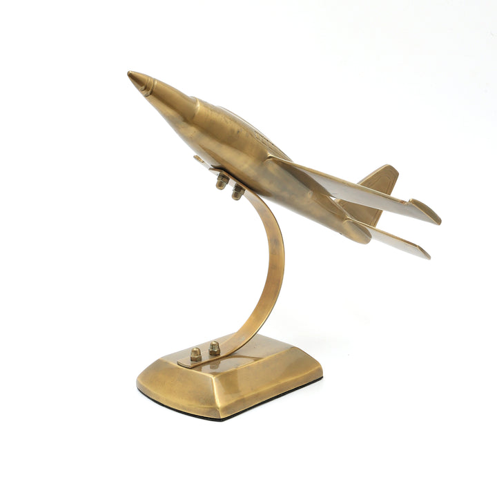 Decorative Aluminium Fighter Jet Elegant Nickle Accent Piece