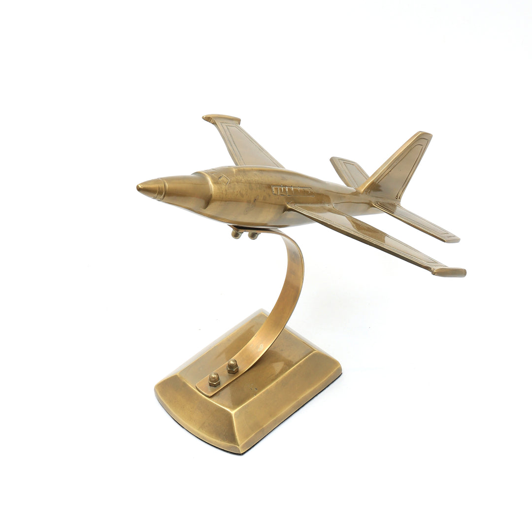 Decorative Aluminium Fighter Jet Elegant Nickle Accent Piece