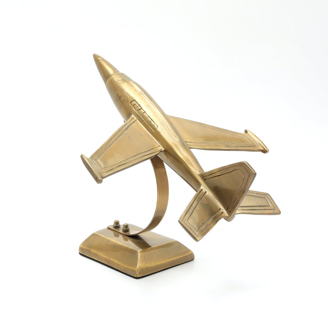 Decorative Aluminium Fighter Jet Elegant Nickle Accent Piece