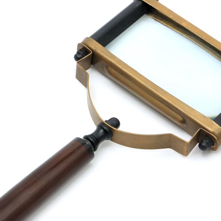 Decorative Wood Magnifier Elegant GOLD, BLACK & BROWN Accent Piece