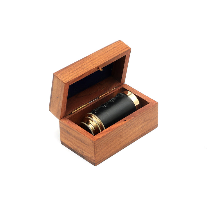 Antique Brass Telescope in Box Nautical Explorer Decor