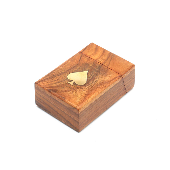 Decorative Wooden Playing Card Elegant BROWN Accent Piece